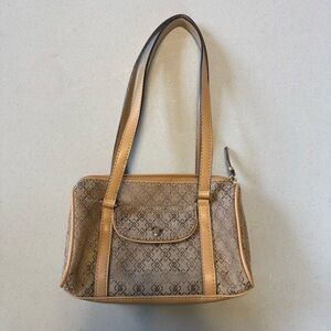 Liz Claiborne Tan Patterned Shoulder Bag